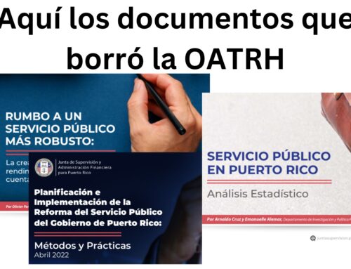 Plan de Clasificación y Retribución: Los documentos que la OATRH eliminó de su portal web